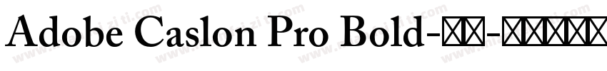 Adobe Caslon Pro Bold-常规字体转换